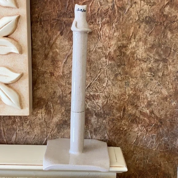 Handmade Ceramic Cat Themed Paper Towel Holder or Toilet Paper Roll Holder New - Picture 7 of 12